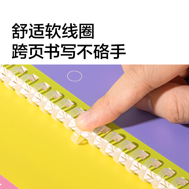 紐賽NS360-B5雙孔易撕軟螺旋本-60張(混色)(本)