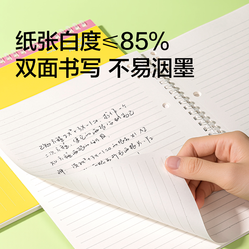 紐賽NS360-B5雙孔易撕軟螺旋本-60張(混色)(本)
