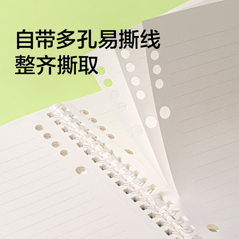 紐賽NS360-A5雙孔易撕軟螺旋本-60張(混色)(本)