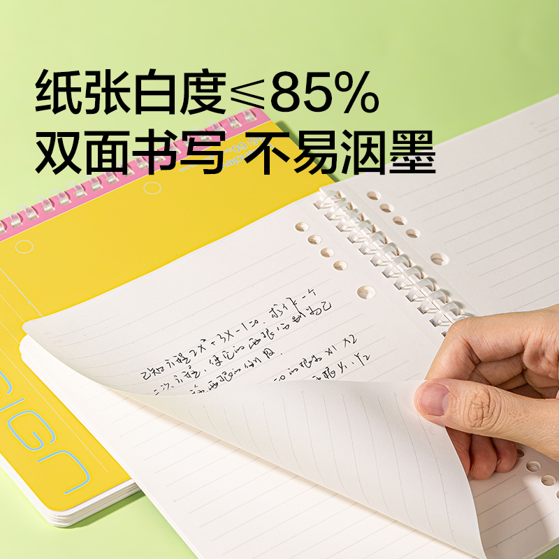 紐賽NS360-A5雙孔易撕軟螺旋本-60張(混色)(本)