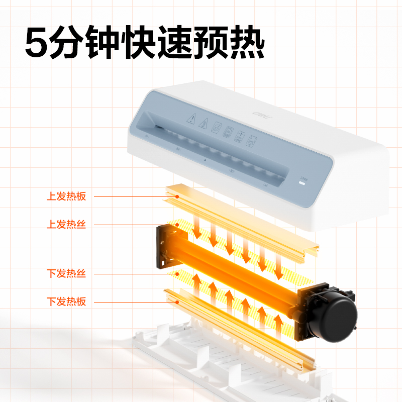 得力GQ403個(gè)人塑封機(jī)(藍(lán))(臺(tái))