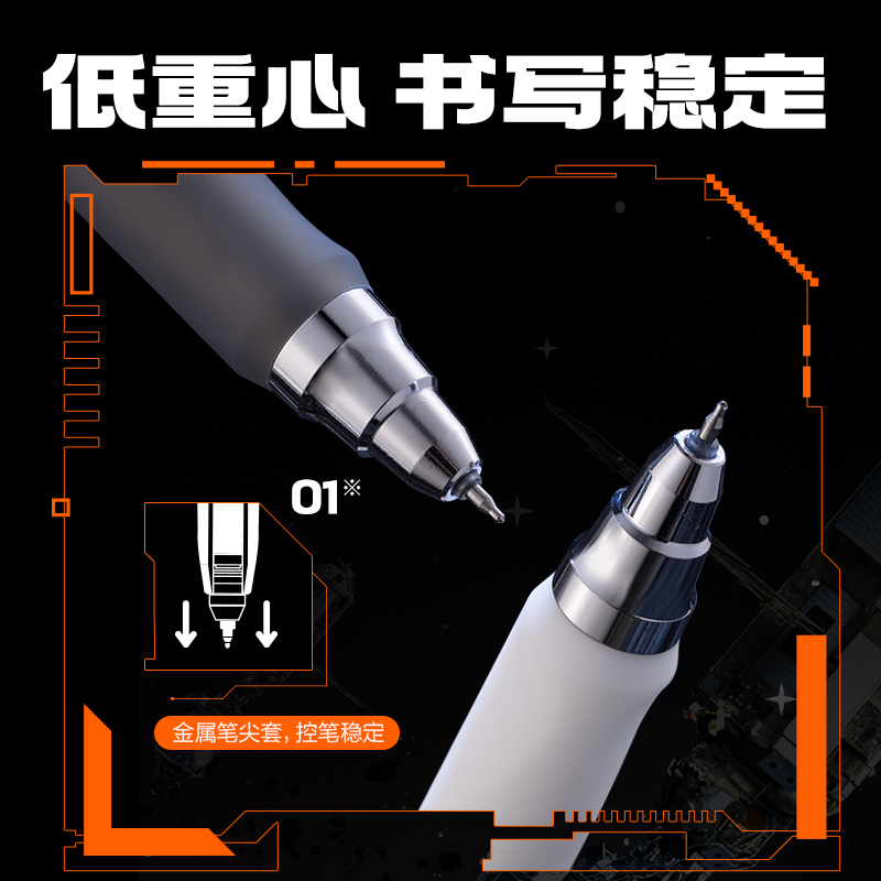 得力SA417速干按動(dòng)中性筆0.5mmST頭(黑)(5支/盒)