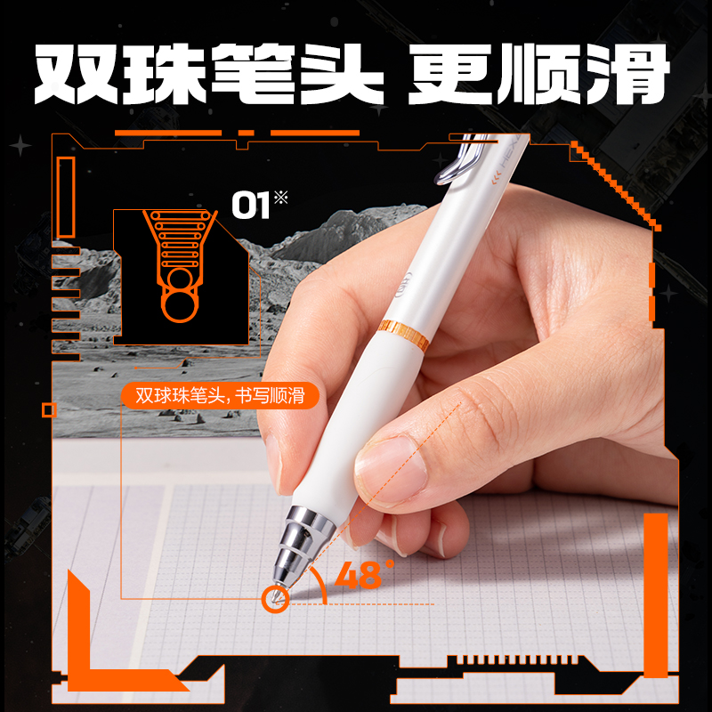 得力SA417速干按動(dòng)中性筆0.5mmST頭(黑)(5支/盒)