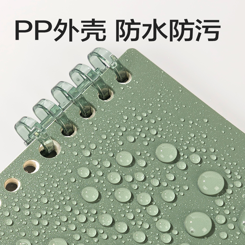 得力HB5-16上翻可開合活頁本PP殼(藍-可開合)(本)