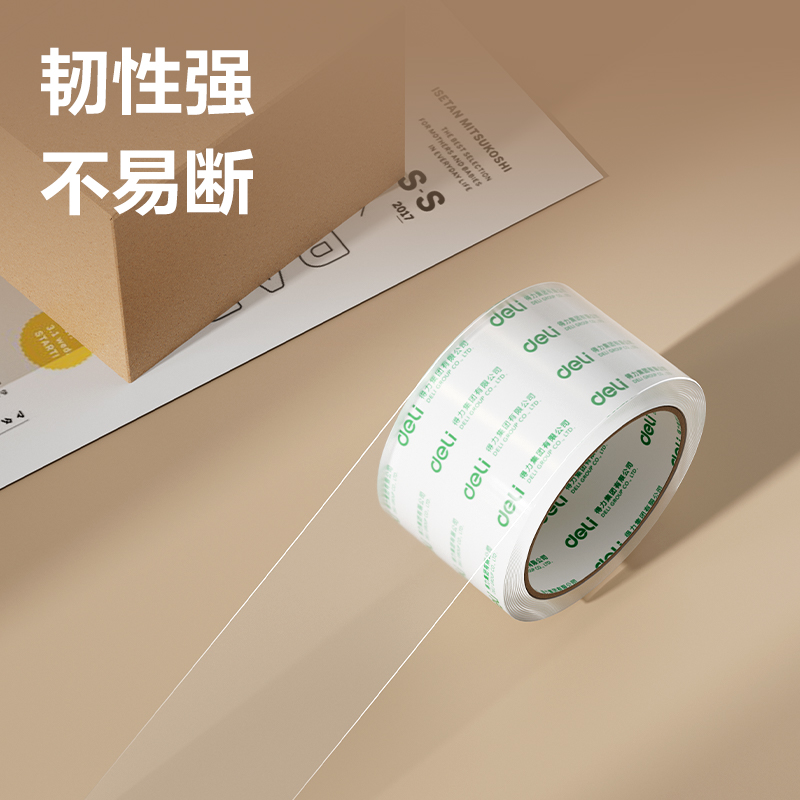得力JD453封箱膠帶60mm*100y*50um(6卷/筒)(高透)