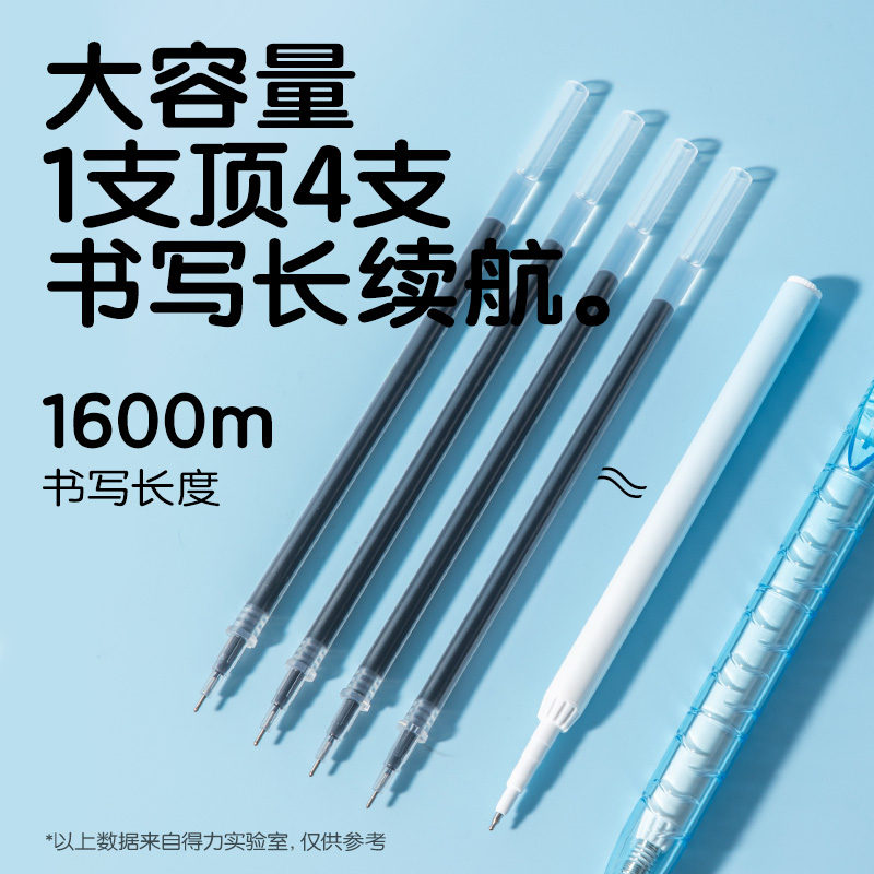 得力SA564速干按動常規(guī)中性筆0.5mmST筆頭(黑)(4支/盒)