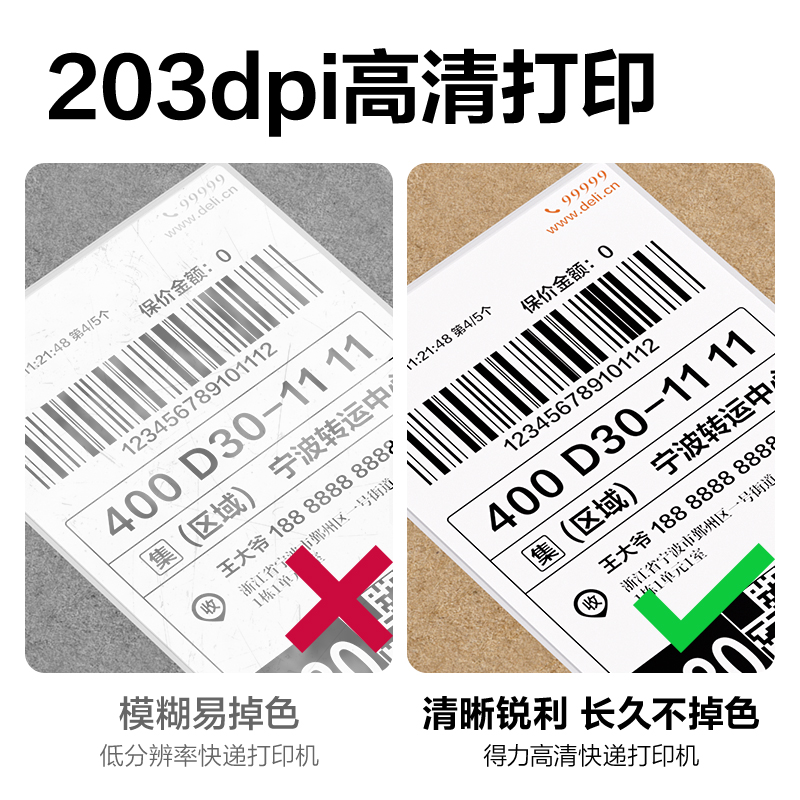 得力GE390熱敏標(biāo)簽打印機(白色)(臺)