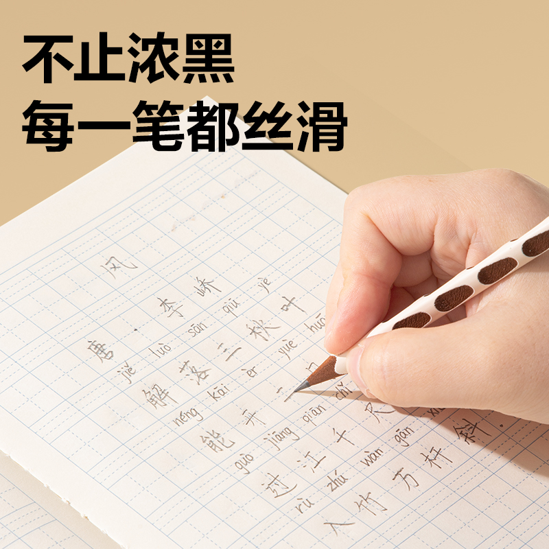 得力HC856-HB棕木洞洞書寫鉛筆HB(混)(10支/盒)