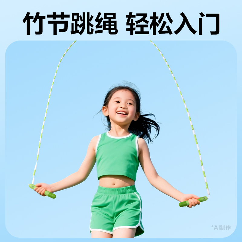 安格耐特FT151不計(jì)數(shù)竹節(jié)跳繩(綠色)(根)