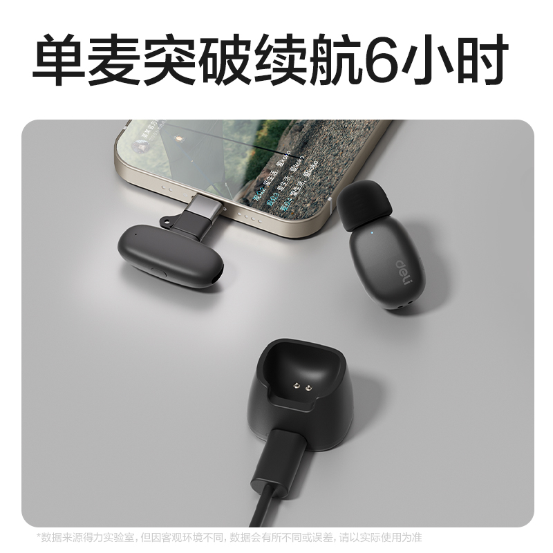 得力MN511領(lǐng)夾麥克風(fēng)(黑)(臺)