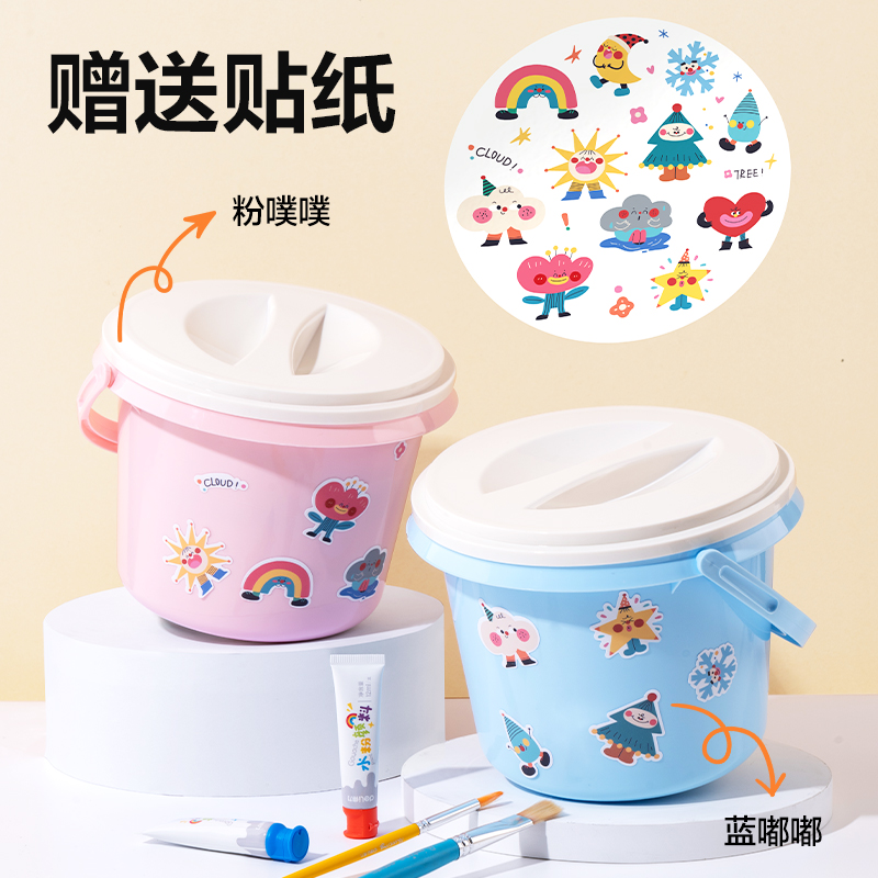 得力HS318-24水粉繽紛桶(粉色)(24色/桶)