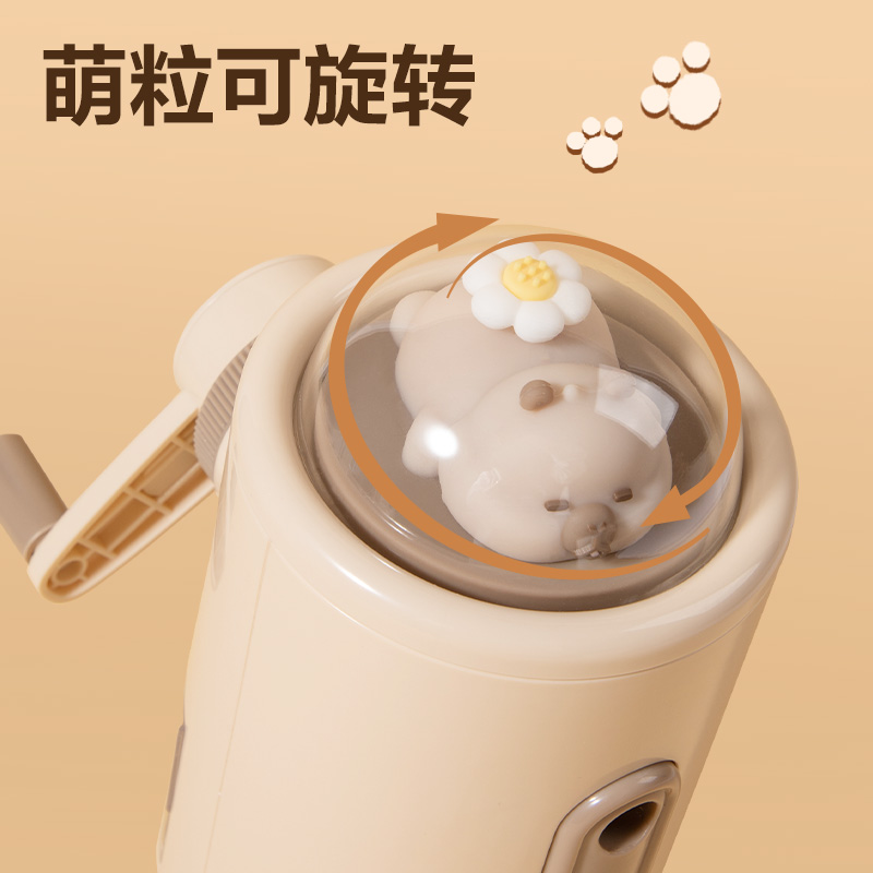 得力BL140卡皮巴拉旋轉(zhuǎn)玩偶削筆機(jī)(米色)(個(gè))