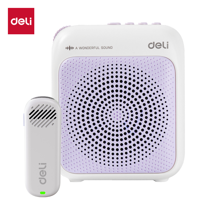 得力LT915J多彩擴(kuò)音器音響(領(lǐng)夾)(13W)(2000mAh)(紫)(臺)
