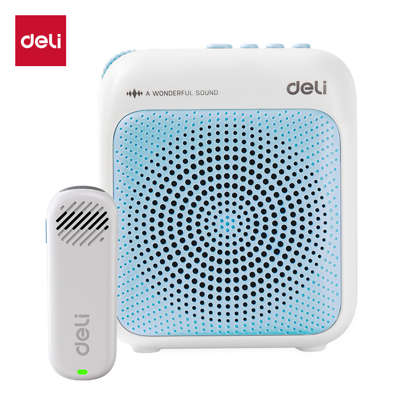 得力LT915J多彩擴(kuò)音器音響(領(lǐng)夾)(13W)(2000mAh)(藍(lán))(臺)