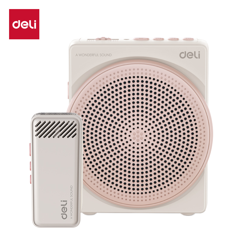 得力LT910J擴(kuò)音器音響(領(lǐng)夾)(13W)(2000mAh)(粉)(臺)
