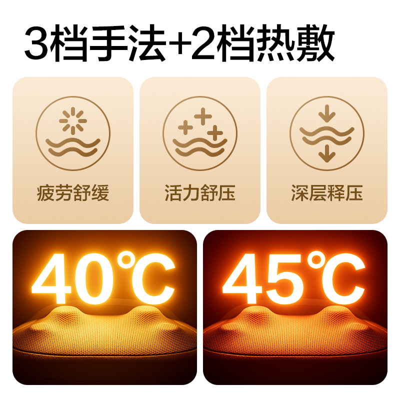 得力LU590腰靠按摩儀(黑灰)(臺)