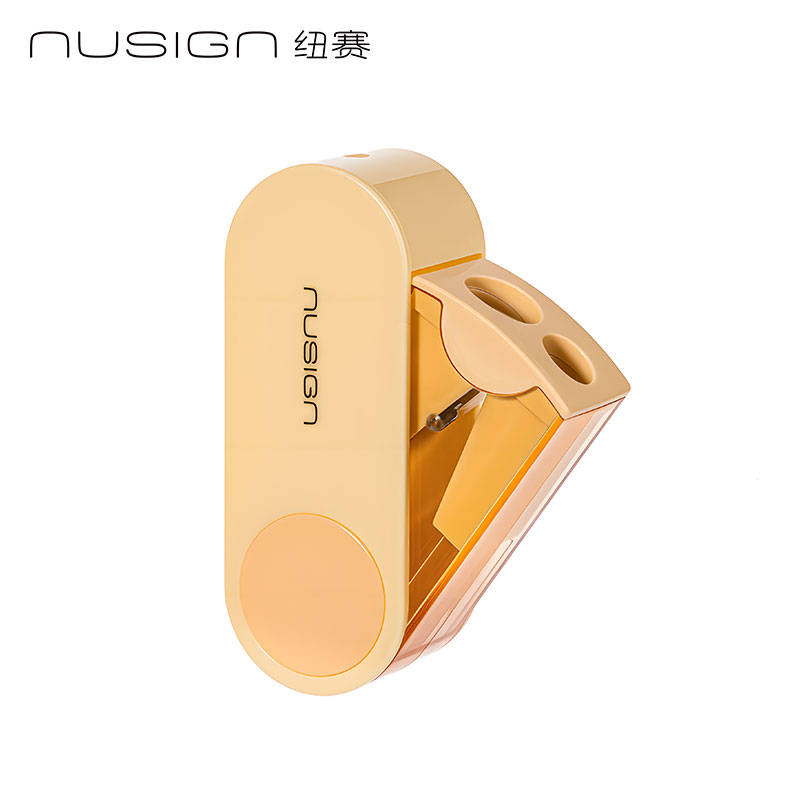 紐賽NS074FOLD旋轉(zhuǎn)密封門雙孔卷筆刀(個)(雛菊黃)