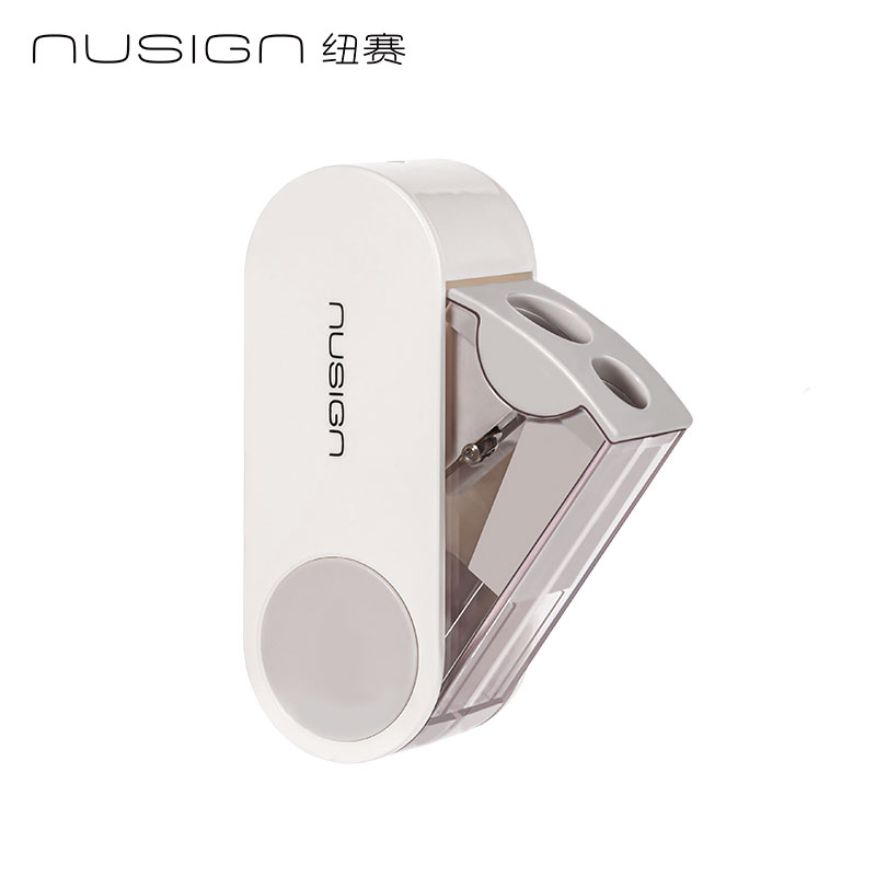 紐賽NS074FOLD旋轉(zhuǎn)密封門雙孔卷筆刀(個)(瓷白色)