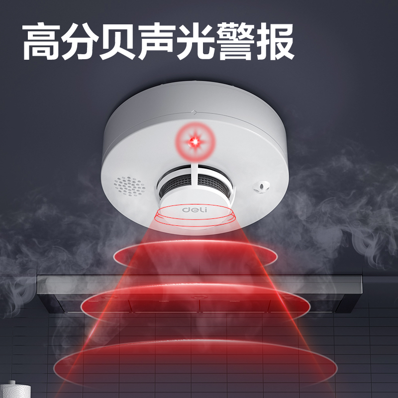 得力AG201煙霧報(bào)警器三年續(xù)航(白色)(臺)