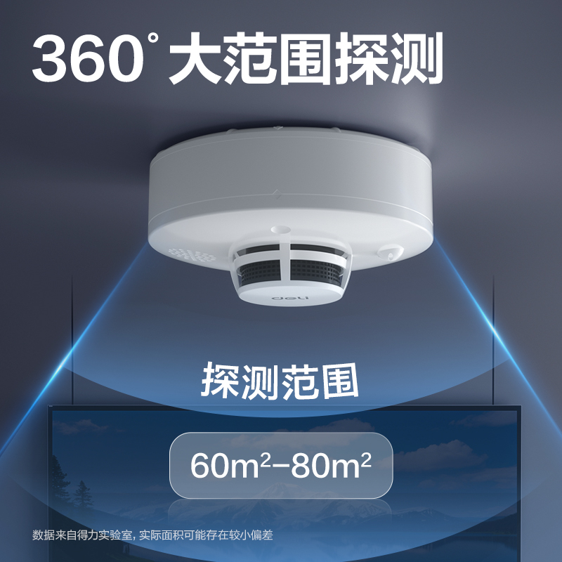 得力AG202煙霧報警器十年續(xù)航(白色)(臺)