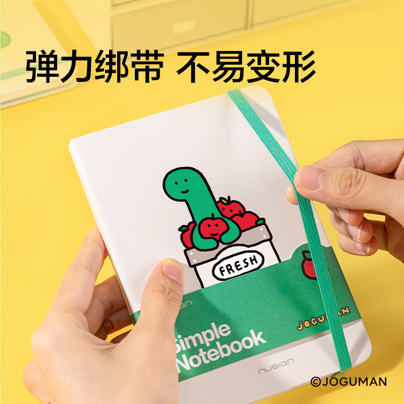 紐賽NS363-Q喬古漫硬面綁帶筆記本-A6(綠)(80張/本)