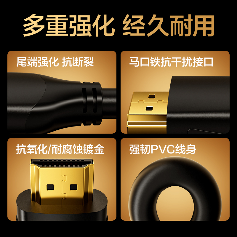 得力AJ21H-20HDMI2.1線8KPVC款2米（黑色）（條）