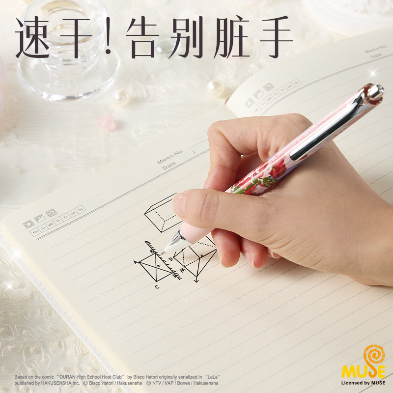 得力YL001櫻蘭高校速干按動學(xué)生中性筆盲盒0.5mmST頭(黑)(支)