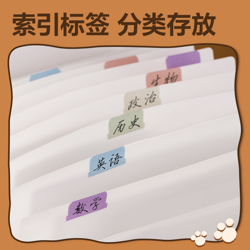 得力BL701卡皮巴拉系列豎式13格風琴包(混)(個)