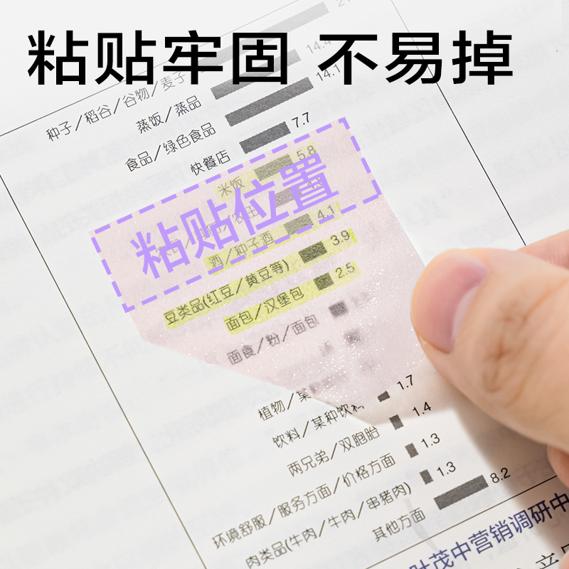 得力BT420樂素彩妝膜類記事貼組合盒裝-可書寫-5*30張(混)(盒)