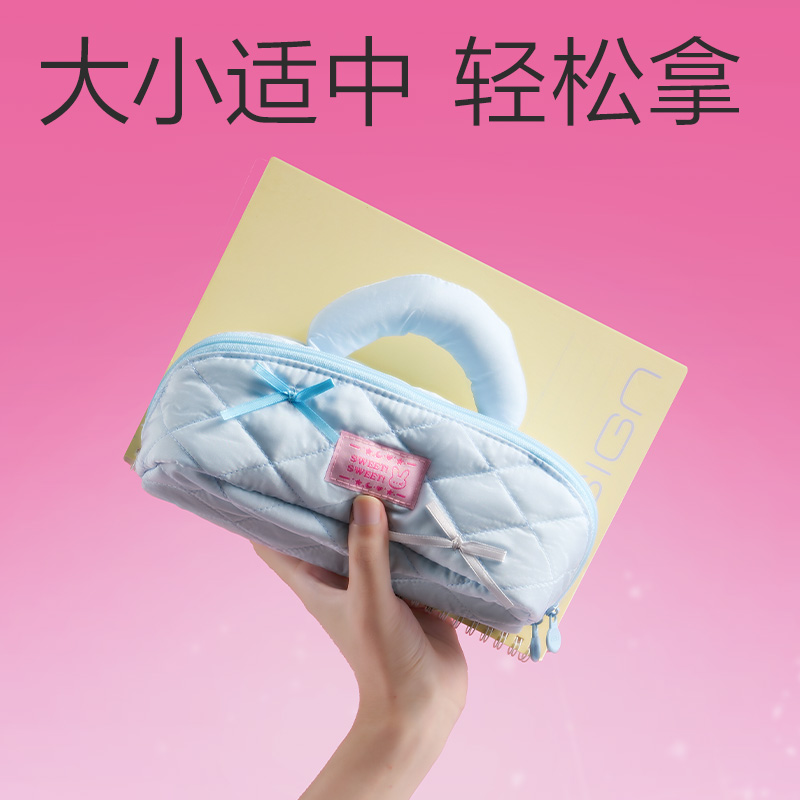 得力BC499少女風(fēng)手拎式大開(kāi)口筆袋(混)(個(gè))