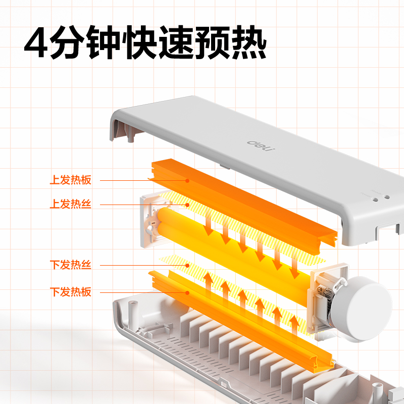 得力33939S個(gè)人塑封機(jī)(白)(臺(tái))