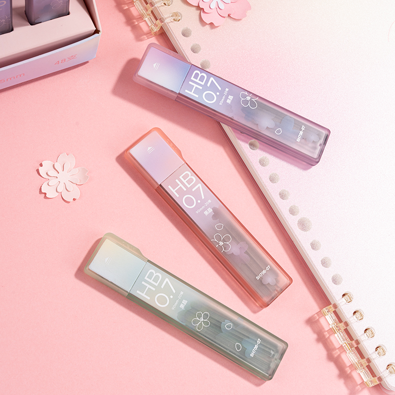 得力SH706-07櫻花黑晶高品質(zhì)鉛芯HB0.7-90mm(混)(支)