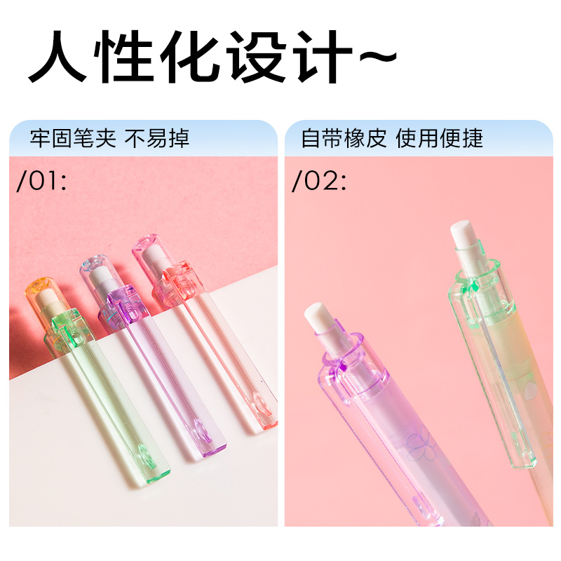 得力SH705-07櫻花塑料活動鉛筆0.7mm(混)(支)