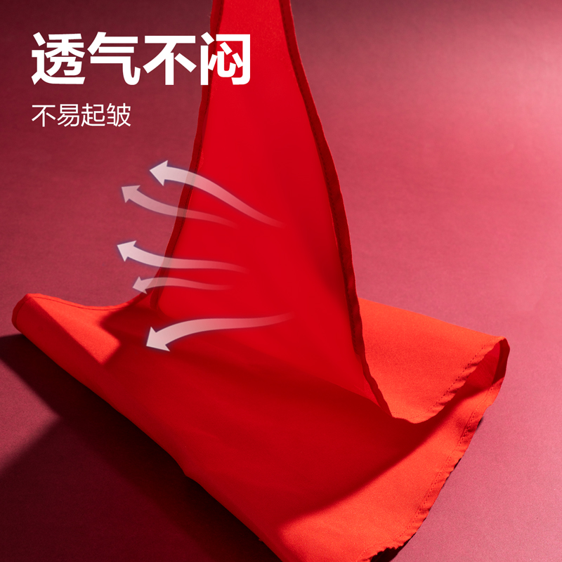 得力LZ500經(jīng)濟(jì)型滌綸紅領(lǐng)巾1m(紅色)(1條/袋)