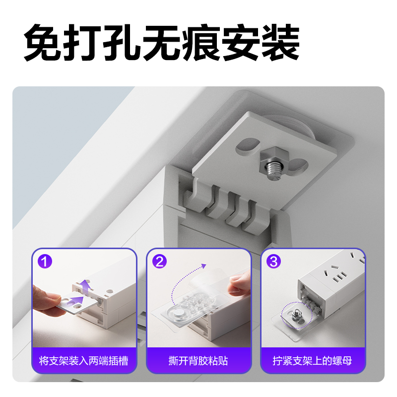 得力LU1760（1.8）PDU插座_6組_1.8米_紙盒裝(白)(個(gè))