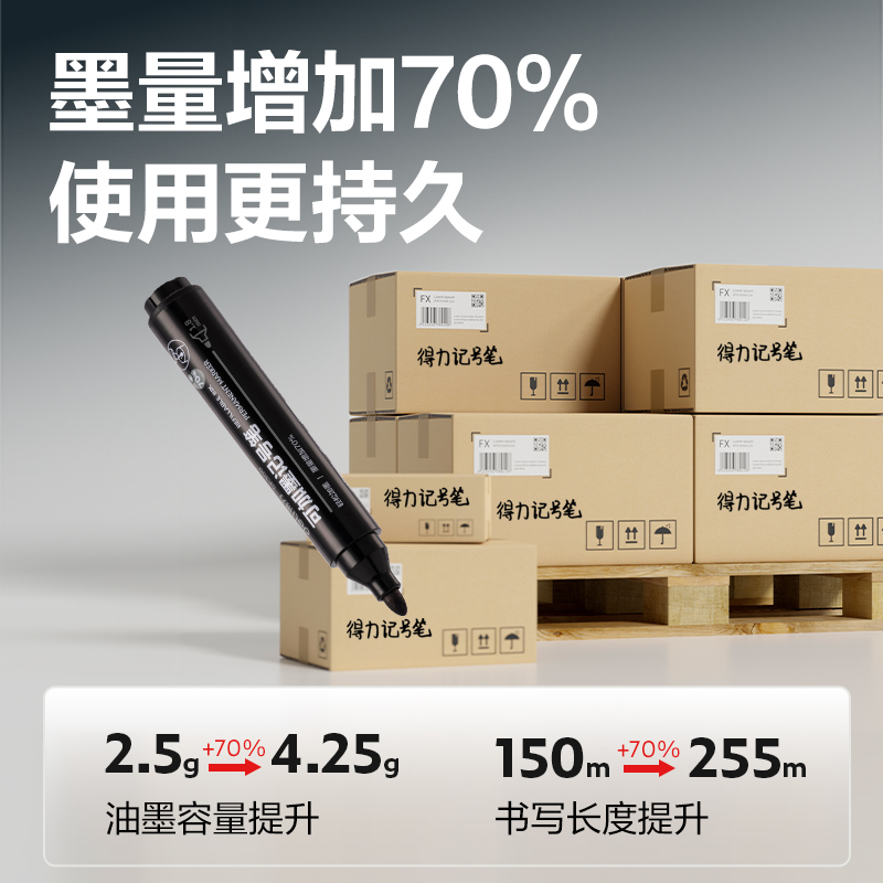 得力SK300大容量可加墨記號(hào)筆(藍(lán))(支)