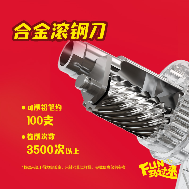 得力MAN033旋轉(zhuǎn)玩偶手搖削筆機(藍)(個)