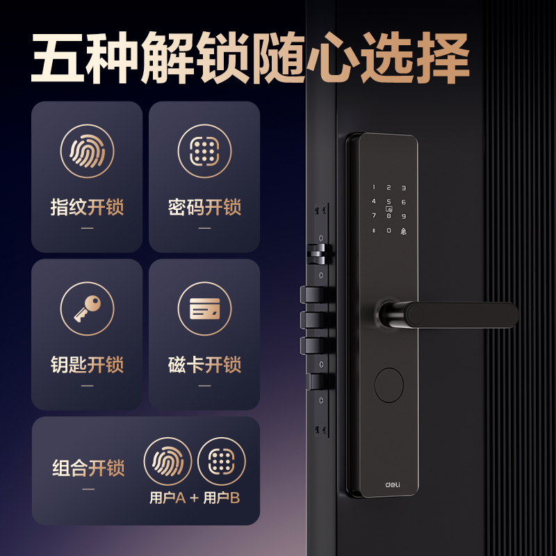 得力AC10門禁設(shè)備及配件智能門鎖(灰)(臺(tái))