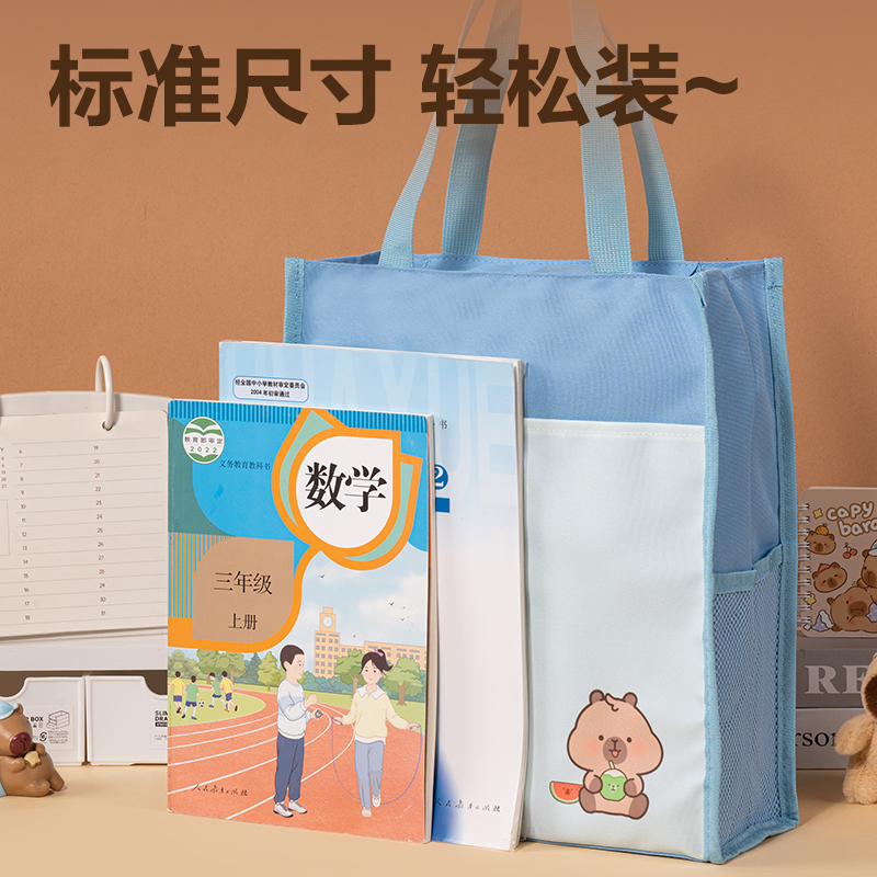 得力BL757卡皮巴拉簡(jiǎn)約補(bǔ)習(xí)袋(混)(個(gè))