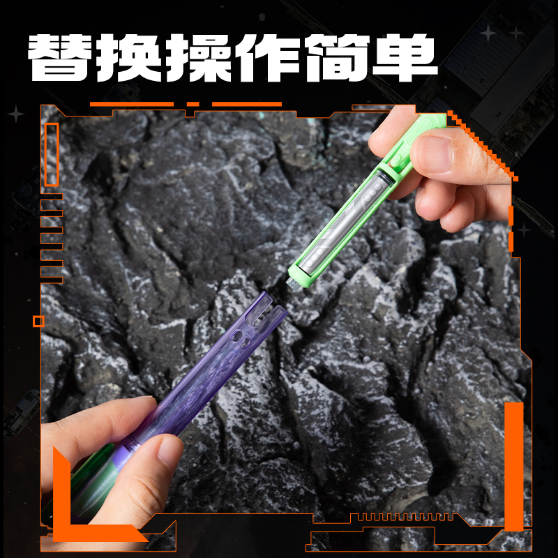 得力SS029六邊形戰(zhàn)士墨能艙易水洗學生鋼筆墨囊(黑)(10支/盒)