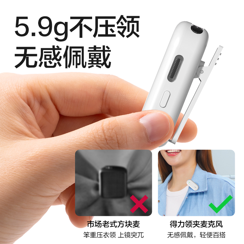 得力MN501領夾麥克風(白)(臺)