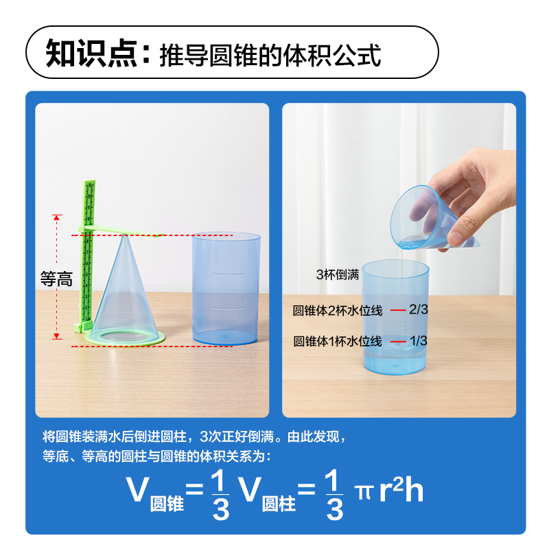 得力YX542學具圓柱圓錐演示套裝(混)(盒)