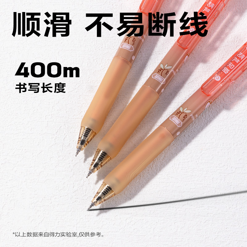 得力SA709葫蘆系列香味按動(dòng)中性筆0.5mmST筆頭(黑)(支)(胡椒味)