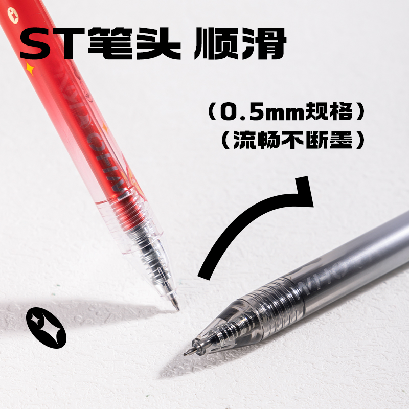 得力SA708葫蘆系列速干按動(dòng)中性筆0.5mmST筆頭(黑)(支)