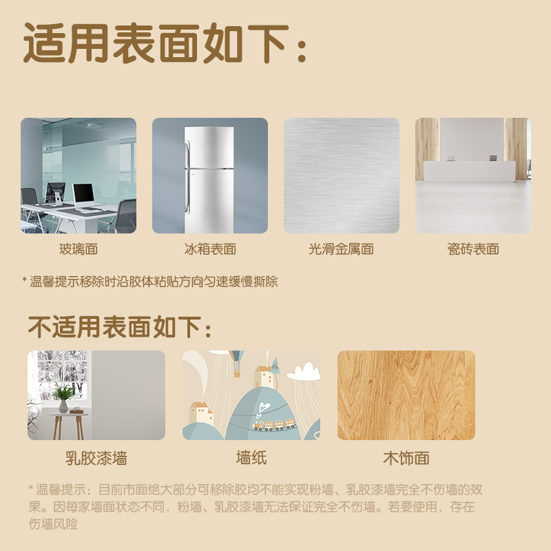 得力MF153全覆背膠可移除軟白板900*1500mm(白)(盒)