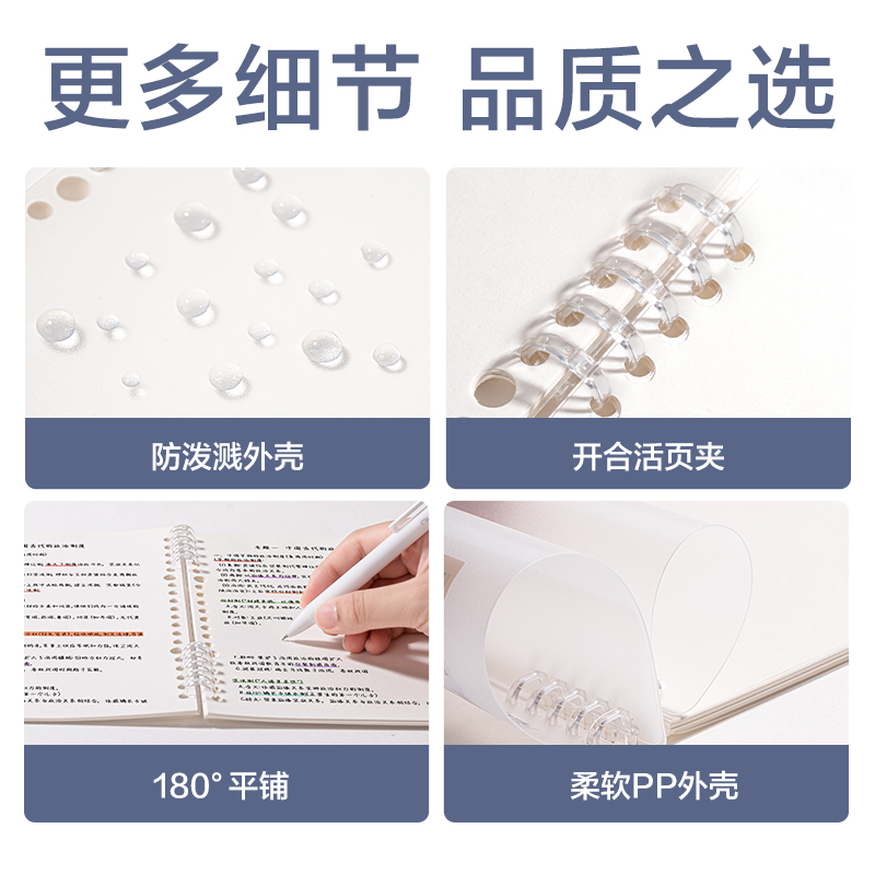 得力HB550可開合活頁本(透明空白-可開合)(本)