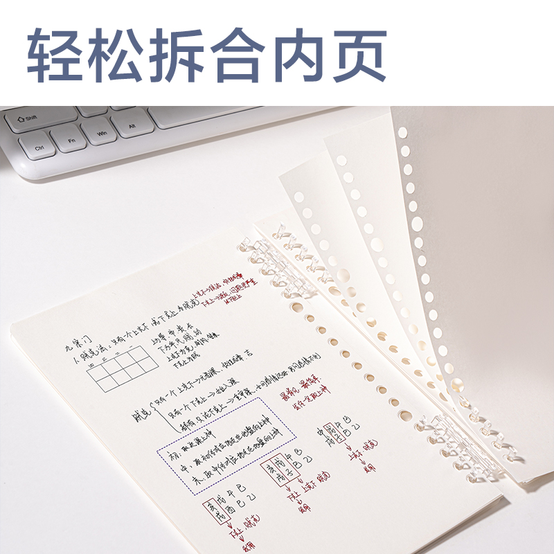 得力HA550可開合活頁本(透明空白-可開合)(本)