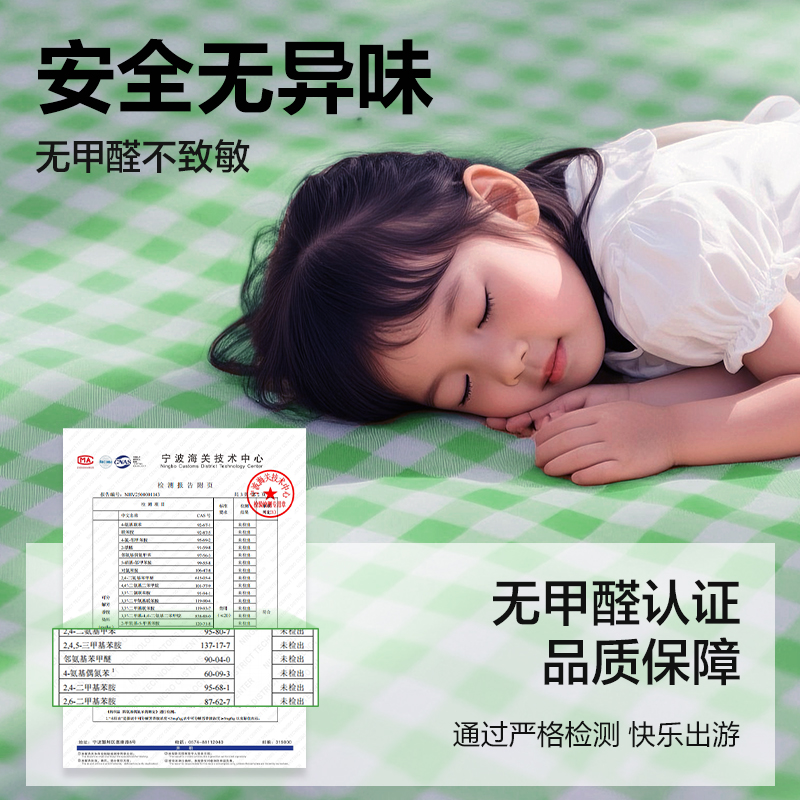 安格耐特FT558無紡布野餐墊2mx2m(綠格子)(綠色)(個)