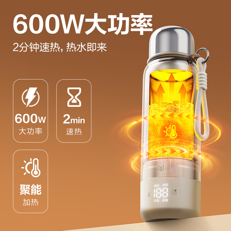 得力LD999便攜式保溫杯 (白)(個)