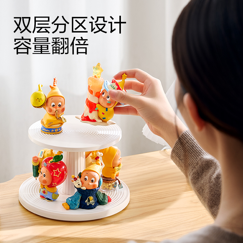 得力XDM164雙層盲盒收納(白色)(盒)